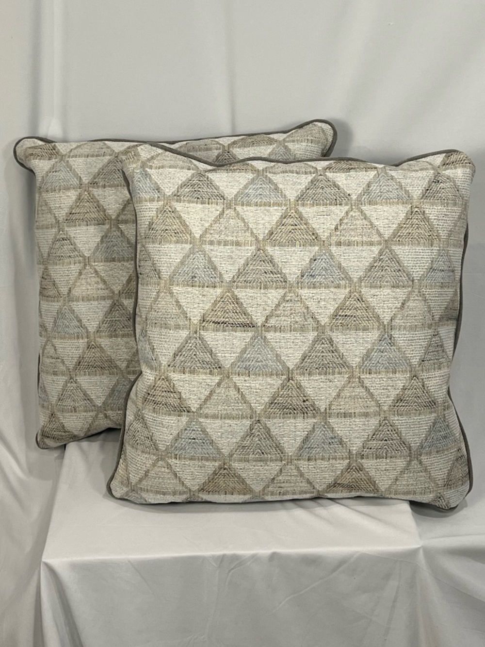 Neutral Geometric Throw Pillow Set - 2 Pack for Ashley Home Avaliyah Sectional